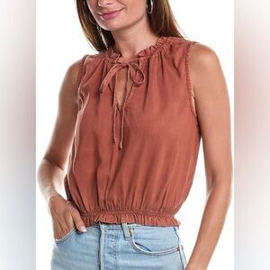 NWT bella dahl Los Angeles Ruffle Edge Sleeveless Top - S